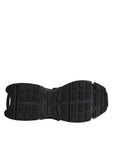 Dolce & Gabbana Black Low Top Space Lace Up Sneakers Shoes