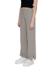 Jacqueline De Yong Beige Cotton Jeans & Pant