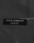 Dolce & Gabbana Elegant Gray Striped Waistcoat Vest