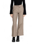 Jacqueline De Yong Brown Cotton Jeans & Pant