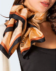 Alviero Martini Prima Classe Beige Silk Scarf