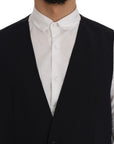 Dolce & Gabbana Sleek Striped Wool Blend Waistcoat Vest