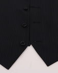 Dolce & Gabbana Sleek Striped Wool Blend Waistcoat Vest