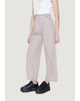 Jacqueline De Yong Gray Viscose Jeans & Pant