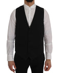 Dolce & Gabbana Sleek Black Single-Breasted Waistcoat