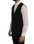 Dolce & Gabbana Sleek Black Single-Breasted Waistcoat
