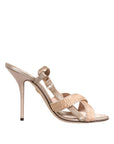 Dolce & Gabbana Beige Keira Slingback Heels Sandals Shoes