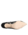 Dolce & Gabbana Black Mary Jane Taormina Lace Pumps Shoes