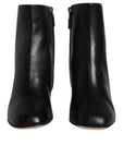Dolce & Gabbana Black Jackie Leather Mid Calf Boots Shoes