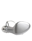 Dolce & Gabbana Silver Keira Ankle Strap Sandals Shoes