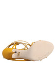 Dolce & Gabbana Yellow Flower Applique Keira Sandals Shoes
