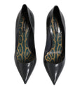 Dolce & Gabbana Black Patent Leather Heels Pumps Shoes