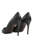 Dolce & Gabbana Black Patent Leather Heels Pumps Shoes