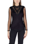 Morgan De Toi Black Viscose Tops & T-Shirt