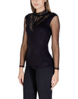 Morgan De Toi Black Viscose Tops & T-Shirt