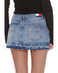 Tommy Hilfiger Jeans Blue Recycled Cotton Skirt