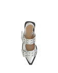 Ganni Buckle Metallic Ballerinas