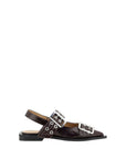 Ganni Buckle Ballerinas