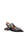 Ganni Buckle Ballerinas