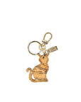 Alviero Martini Prima Classe Beige Leather Keychain