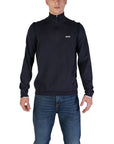 Hugo Boss Blue Cotton Cardigan