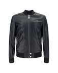 Philipp Plein Leather Bomber Jacket