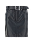 PINKO Leather Mini Skirt