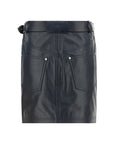 PINKO Leather Mini Skirt