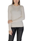 Jacqueline De Yong Cream Viscose Tops & T-Shirt