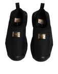 Dolce & Gabbana Black Slip On Wave Low Top Men Sneakers Shoes