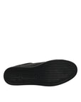 Dolce & Gabbana Black Leather London Heart Men Sneakers Shoes
