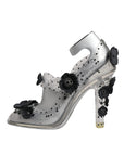 Dolce & Gabbana Clear Floral Crystal CINDERELLA Heels Shoes