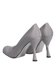 Dolce & Gabbana Gray Suede Leather High Heel Pumps Shoes
