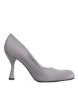 Dolce & Gabbana Gray Suede Leather High Heel Pumps Shoes