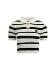 Amiri Cropped Striped Polo