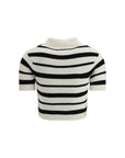Amiri Cropped Striped Polo
