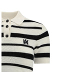 Amiri Cropped Striped Polo