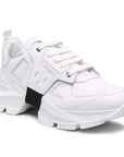 Les Hommes White Calfskin Men Sneaker
