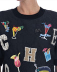 Dolce & Gabbana Enchanted Crystal Embellished Black Sweater