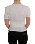 Dolce & Gabbana Elegant White Wrap Blouse with Crystal Accents