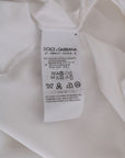 Dolce & Gabbana Elegant White Wrap Blouse with Crystal Accents
