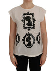 Dolce & Gabbana Embroidered Silk Sicily Frame Blouse