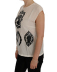 Dolce & Gabbana Embroidered Silk Sicily Frame Blouse