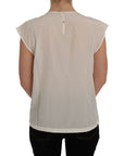 Dolce & Gabbana Embroidered Silk Sicily Frame Blouse