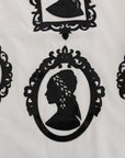 Dolce & Gabbana Embroidered Silk Sicily Frame Blouse