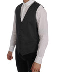 Dolce & Gabbana Sleek Gray Single-Breasted Waistcoat Vest