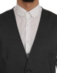 Dolce & Gabbana Sleek Gray Single-Breasted Waistcoat Vest