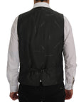 Dolce & Gabbana Elegant Gray Striped Single Breasted Vest