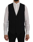 Dolce & Gabbana Elegant Blue Striped Waistcoat Vest