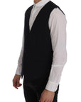 Dolce & Gabbana Elegant Blue Striped Waistcoat Vest